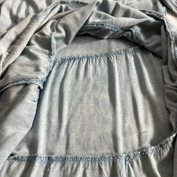 D&KADE Blue Jean Dress Baby Doll Boho Medium M Flowy Tunic Top - Picture 9 of 9